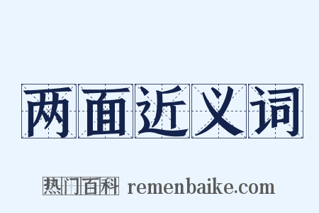 两面近义词是什么意思的图片